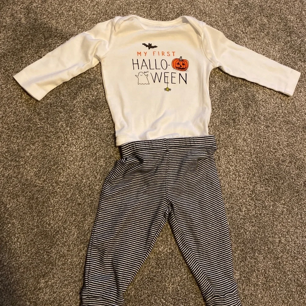 Carter’s “My First Halloween” 12m 12 Month Baby Clothes Set Onepiece Pants Boy